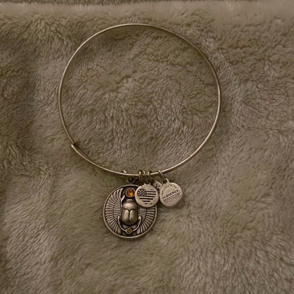 SOLD!!!!!Swarovski Alex and Ani Scarab Beetle Bangle symbol of good fortune